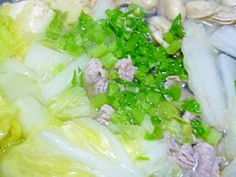 野菜と牡蠣のあっさり鍋